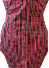 Load image into Gallery viewer, Vivienne Westwood Worlds End Shirtwaister Button-up Dress Red Micro Tartan