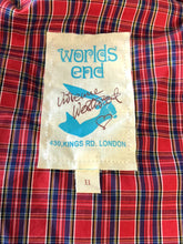 Load image into Gallery viewer, Vivienne Westwood Worlds End Shirtwaister Button-up Dress Red Micro Tartan
