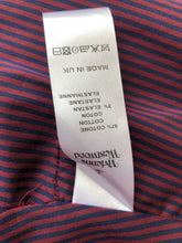 Load image into Gallery viewer, Vivienne Westwood Worlds End Shirtwaister Button-up Dress Red Navy Pinstripe