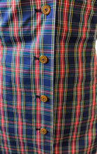 Load image into Gallery viewer, Vivienne Westwood Worlds End Shirtwaister Button-up Dress Navy Red Micro Tartan