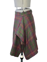 Load image into Gallery viewer, Vivienne Westwood Anglomania Red Green Tartan Folded Skirt