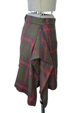 Load image into Gallery viewer, Vivienne Westwood Anglomania Red Green Tartan Folded Skirt