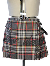 Load image into Gallery viewer, Vivienne Westwood for Nine West 2006 Signature Tartan Dark Grey Wool Mini Kilt