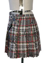 Load image into Gallery viewer, Vivienne Westwood for Nine West 2006 Signature Tartan Dark Grey Wool Mini Kilt