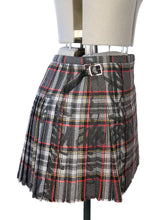 Load image into Gallery viewer, Vivienne Westwood for Nine West 2006 Signature Tartan Dark Grey Wool Mini Kilt
