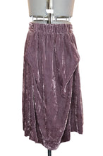 Load image into Gallery viewer, Vivienne Westwood Anglomania Crushed Velvet Eggplant Purple Long Apron Skirt