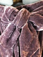 Load image into Gallery viewer, Vivienne Westwood Anglomania Crushed Velvet Eggplant Purple Long Apron Skirt