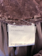 Load image into Gallery viewer, Vivienne Westwood Anglomania Crushed Velvet Eggplant Purple Long Apron Skirt