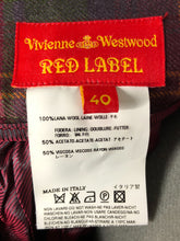 Load image into Gallery viewer, Vivienne Westwood Red Label AW 2008 Red Green Tartan Bustle Skirt Suit