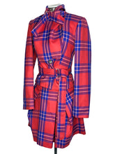 Load image into Gallery viewer, Vivienne Westwood Anglomania AW 2014 Lyon Tartan Windmill Bondage Jacket and Trail Skirt Suit Set