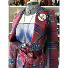 Load image into Gallery viewer, Vivienne Westwood Red Label AW 2009 Maclean of Duart Tartan Wide Collar Jacket and Pockets Mini Skirt Suit