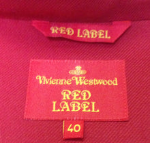 Load image into Gallery viewer, Vivienne Westwood Red Label AW 2014 Red Love Jacket with Black Velvet Heart Lapel