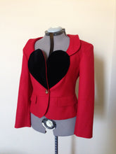Load image into Gallery viewer, Vivienne Westwood Red Label AW 2014 Red Love Jacket with Black Velvet Heart Lapel