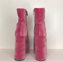 Load image into Gallery viewer, Vivienne Westwood Freddy Ankle Boots in Dusty Pink Velvet