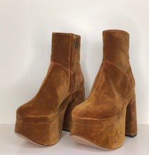 Load image into Gallery viewer, Vivienne Westwood Freddy Ankle Boots in Tan Velvet