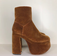 Load image into Gallery viewer, Vivienne Westwood Freddy Ankle Boots in Tan Velvet