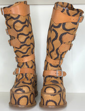 Load image into Gallery viewer, Vivienne Westwood SS 2013 Gold Label Brown Squiggle Pirate Clompers Boots