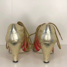 Load image into Gallery viewer, Vivienne Westwood Gold Label Tracey Trainers Gold Leather w/ Red Stripes