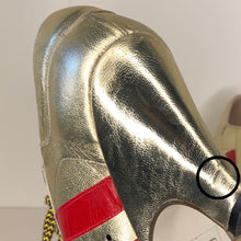 Load image into Gallery viewer, Vivienne Westwood Gold Label Tracey Trainers Gold Leather w/ Red Stripes