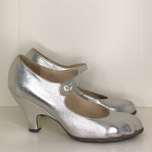 Load image into Gallery viewer, Vivienne Westwood Gold Label Mary Jane Silver Leather Low Heels