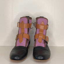 Load image into Gallery viewer, Vivienne Westwood Worlds End Gold Label Lilac Canvas Seditionary Boots