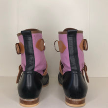 Load image into Gallery viewer, Vivienne Westwood Worlds End Gold Label Lilac Canvas Seditionary Boots