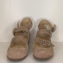 Load image into Gallery viewer, Vivienne Westwood Gold Label Roman 3-Strap Flat Sandal Shoes in Grey Suede