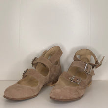 Load image into Gallery viewer, Vivienne Westwood Gold Label Roman 3-Strap Flat Sandal Shoes in Grey Suede