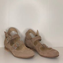 Load image into Gallery viewer, Vivienne Westwood Gold Label Roman 3-Strap Flat Sandal Shoes in Grey Suede