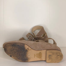 Load image into Gallery viewer, Vivienne Westwood Gold Label Roman 3-Strap Flat Sandal Shoes in Grey Suede