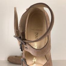 Load image into Gallery viewer, Vivienne Westwood Gold Label Roman 3-Strap Flat Sandal Shoes in Grey Suede