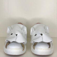 Load image into Gallery viewer, Vivienne Westwood Accessories Label Tiger Trainers in White Leather