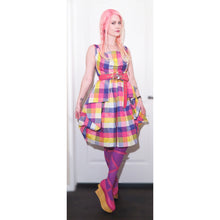 Load image into Gallery viewer, Vivienne Westwood Anglomania Bale Sunday Dress Yellow Pink Multi-Color Taffeta