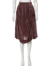 Load image into Gallery viewer, Vivienne Westwood Anglomania Crushed Velvet Eggplant Purple Long Apron Skirt
