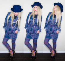 Load image into Gallery viewer, Vivienne Westwood Red Label SS 2010 Brocade Denim Alcoholic Jacket and Pockets Mini Skirt Suit Set