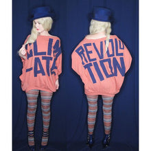 Load image into Gallery viewer, Vivienne Westwood Gold Label Infinity Jumper Climate Revolution Print in Peach and Navy