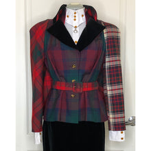 Load image into Gallery viewer, Vivienne Westwood Vintage 1996 Storm in a Teacup Lochcarron Multi-Tartan Cape Back Belted Jacket