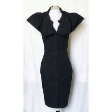 Load image into Gallery viewer, Vivienne Westwood Worlds End Shirtwaister Button-up Dress Solid Black