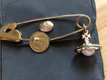 Load image into Gallery viewer, Vivienne Westwood Accessories Gold Mouth Safety Pin with Orb