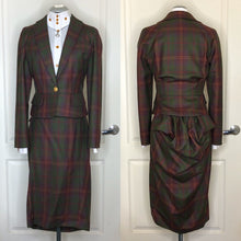 Load image into Gallery viewer, Vivienne Westwood Red Label AW 2008 Red Green Tartan Bustle Skirt Suit