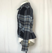 Load image into Gallery viewer, Vivienne Westwood Gold Label AW 2006-07 Blue Wool Tartan Alcoholic Jacket