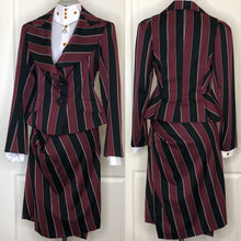 Load image into Gallery viewer, Vivienne Westwood Anglomania Burgundy and Black Striped Skirt Suit