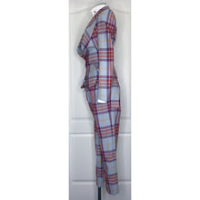Load image into Gallery viewer, Vivienne Westwood Red Label 2010 Blue Tartan Wide Collar Jacket and Kung-Fu Trousers Suit