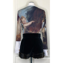 Load image into Gallery viewer, Vivienne Westwood Red Label 2014 Faux Fur Trim Velvet Hot Pants