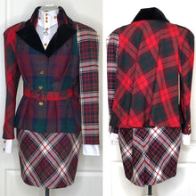 Load image into Gallery viewer, Vivienne Westwood Vintage 1996 Storm in a Teacup Lochcarron Multi-Tartan Cape Back Belted Jacket