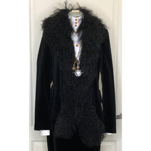 Load image into Gallery viewer, Vivienne Westwood Black Velvet Jacket with Fur Trim