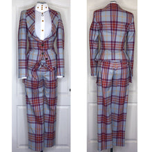 Load image into Gallery viewer, Vivienne Westwood Red Label 2010 Blue Tartan Wide Collar Jacket and Kung-Fu Trousers Suit