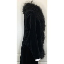 Load image into Gallery viewer, Vivienne Westwood Black Velvet Jacket with Fur Trim