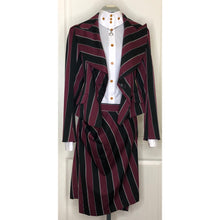 Load image into Gallery viewer, Vivienne Westwood Anglomania Burgundy and Black Striped Skirt Suit