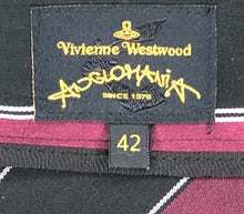 Load image into Gallery viewer, Vivienne Westwood Anglomania Burgundy and Black Striped Skirt Suit